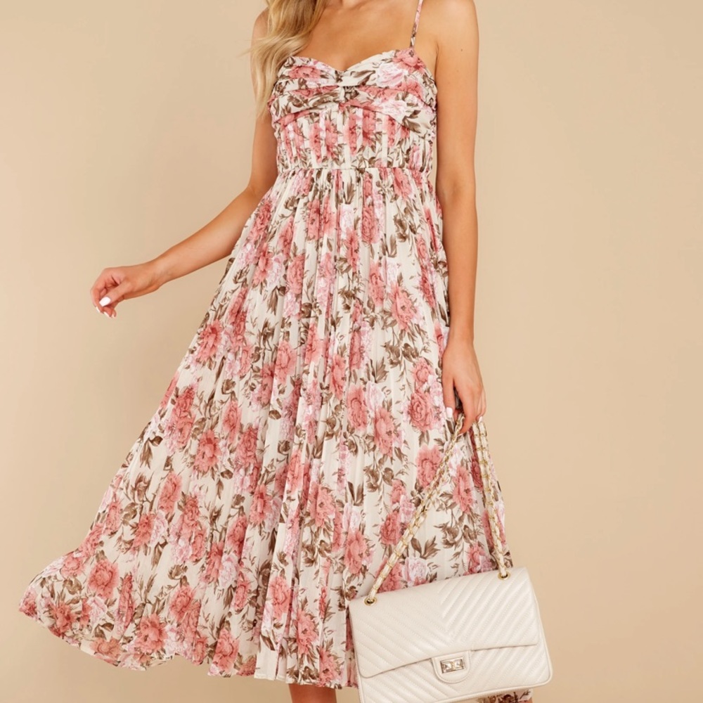 Darling Discovery Pink Floral Print Maxi Dress